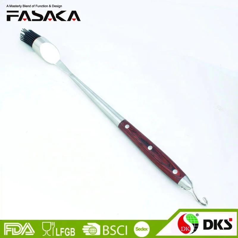 5 pcs Food Grade Custom Design Pakka Wood Handle bbq accessory outdoor grill Heavy Duty Stainless steel  bbq grill tools set