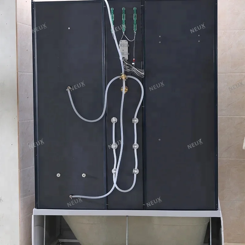 Luxury Sliding Door Rectangle Sauna Massage Complete Shower Steam Room With Tub