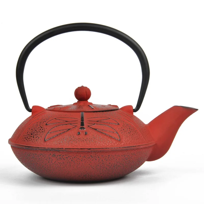 Cast Iron Teapot Set,Japanese Cast Iron Teapot [Heat Preservation] with Stainless Steel Infuser Durable Enameled Interior