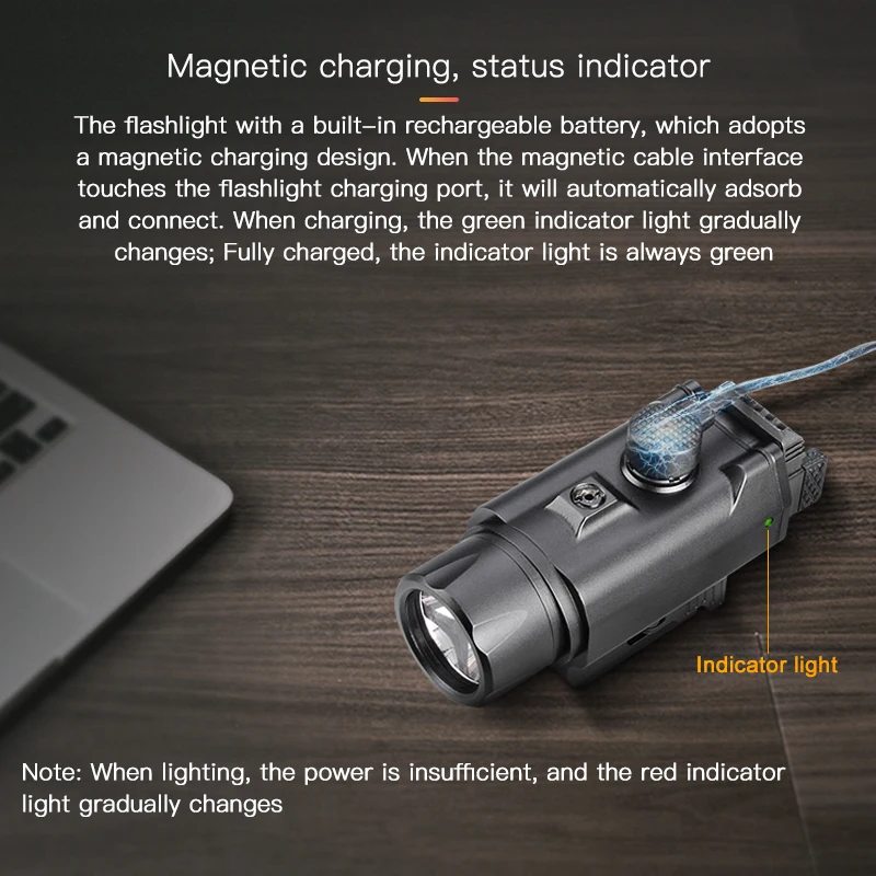 Waterproof 3200 Lumen Torch Light Laser Red Dot High-Level Tactical Aluminum Flashlight Combo Featuring Lithium Battery mount