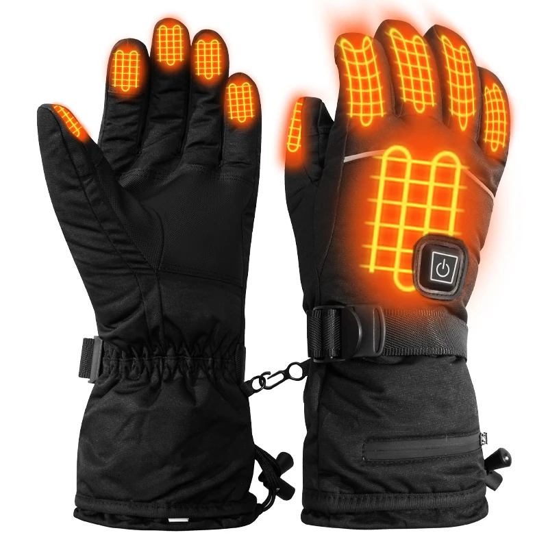 New unisex technology Waterproof winter hand warmer Rechargeable battery electric heating gloves Safe skiing, hiking, biking