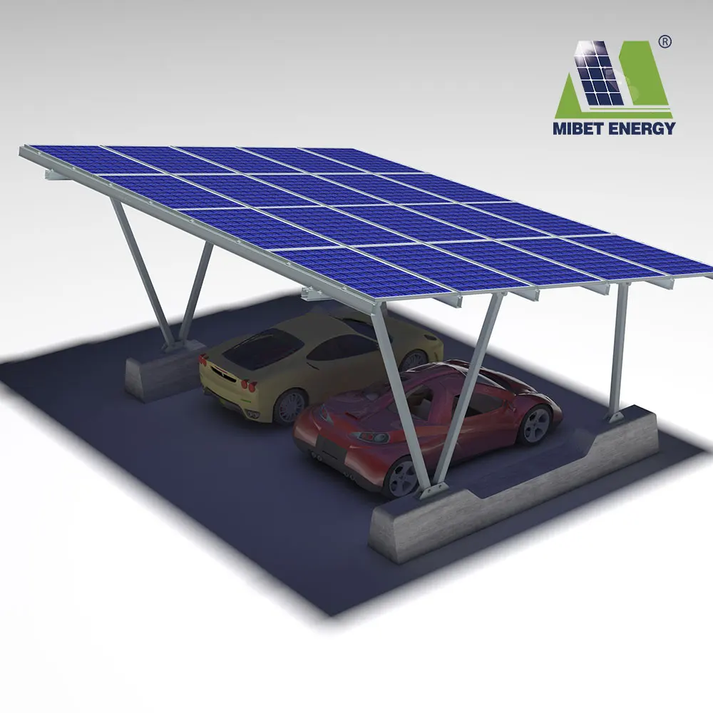 Aluminum Carport Structure Solar PV Mounting System Adjustable Bracket Shed Car Park Solar Mounting Kit