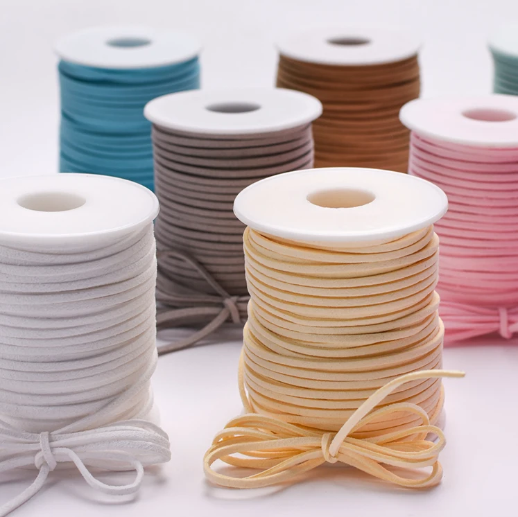 Custom Gift Box Decoration Ribbon korean Velvet Suede Leather Rope Bouquet Gift Packing Ribbon