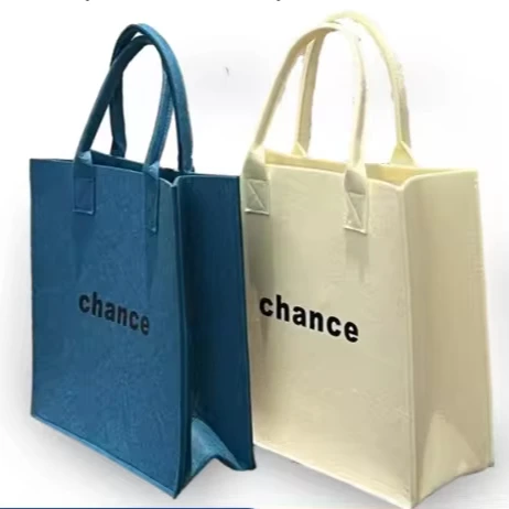 Large Capacity Korean Style Ins Handbag New Style Felt Tote Bag with Simple Letter Single Shoulder for Women