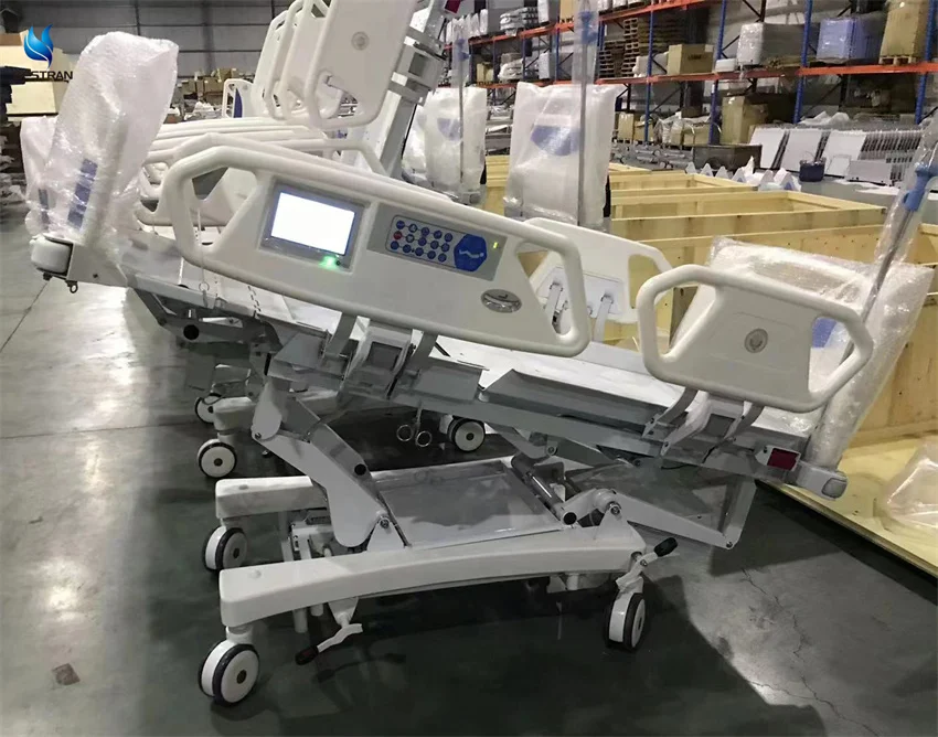 BT-AE029 medical 8 functions with cardiac chair position weighing scales china hospital bed different types of hospital beds