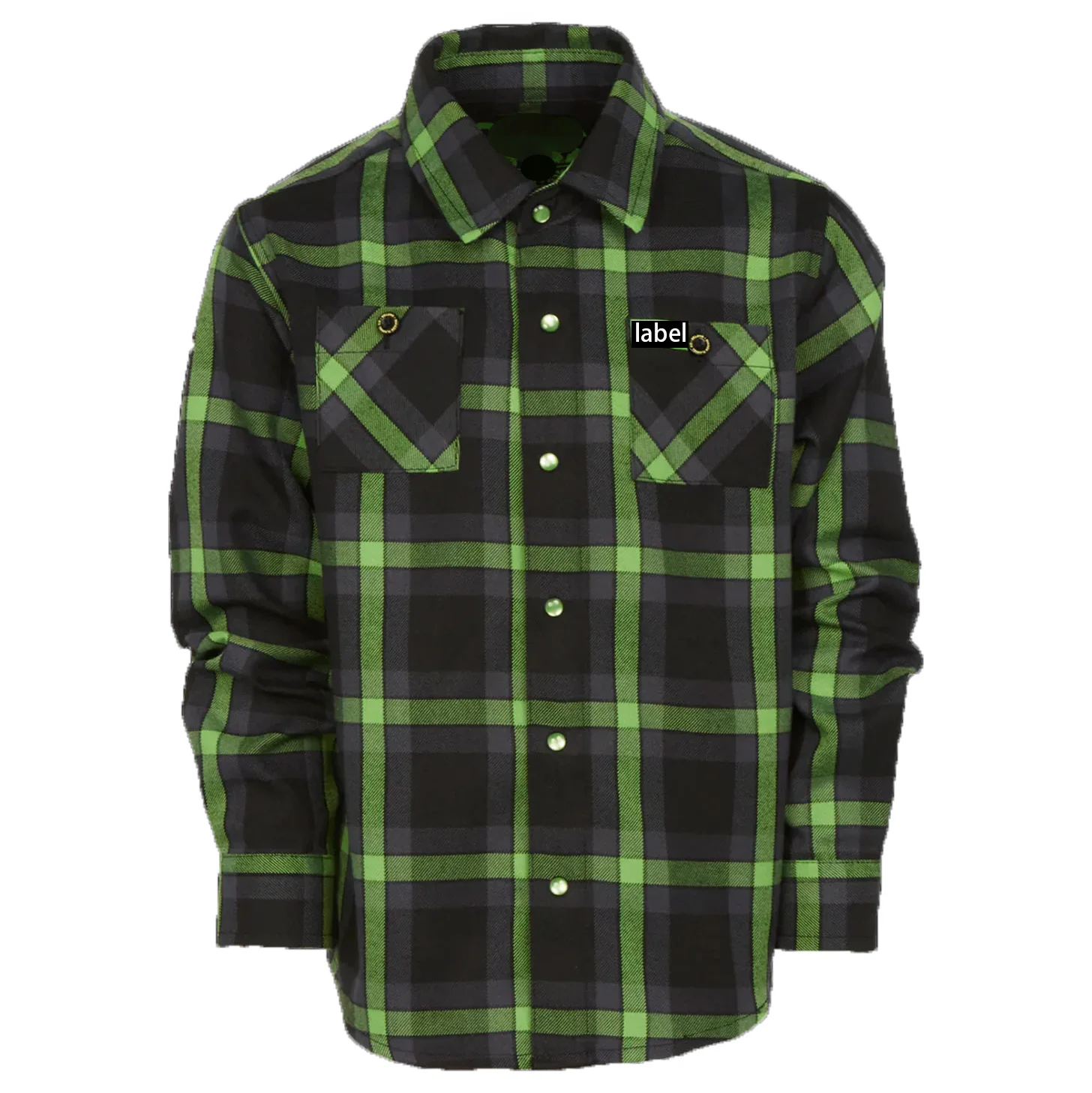 Professional Flannels Manufacturer Custom Color Label Button Tag USA Size Polyester Flannel Shirts