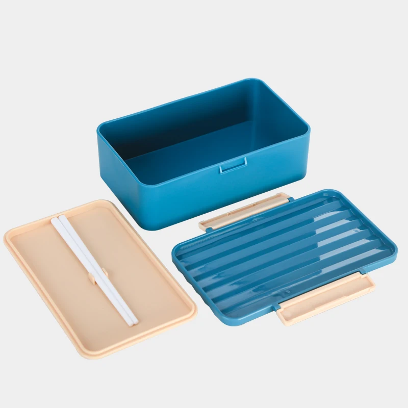 Plastic Material Leak Proof Single Layer  luxury Wave Container Food Bento Student Lunch Box