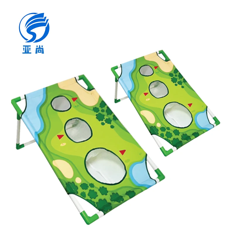New Trendy Chipping Golf Cornhole Game Set with Putters Golf Balls
