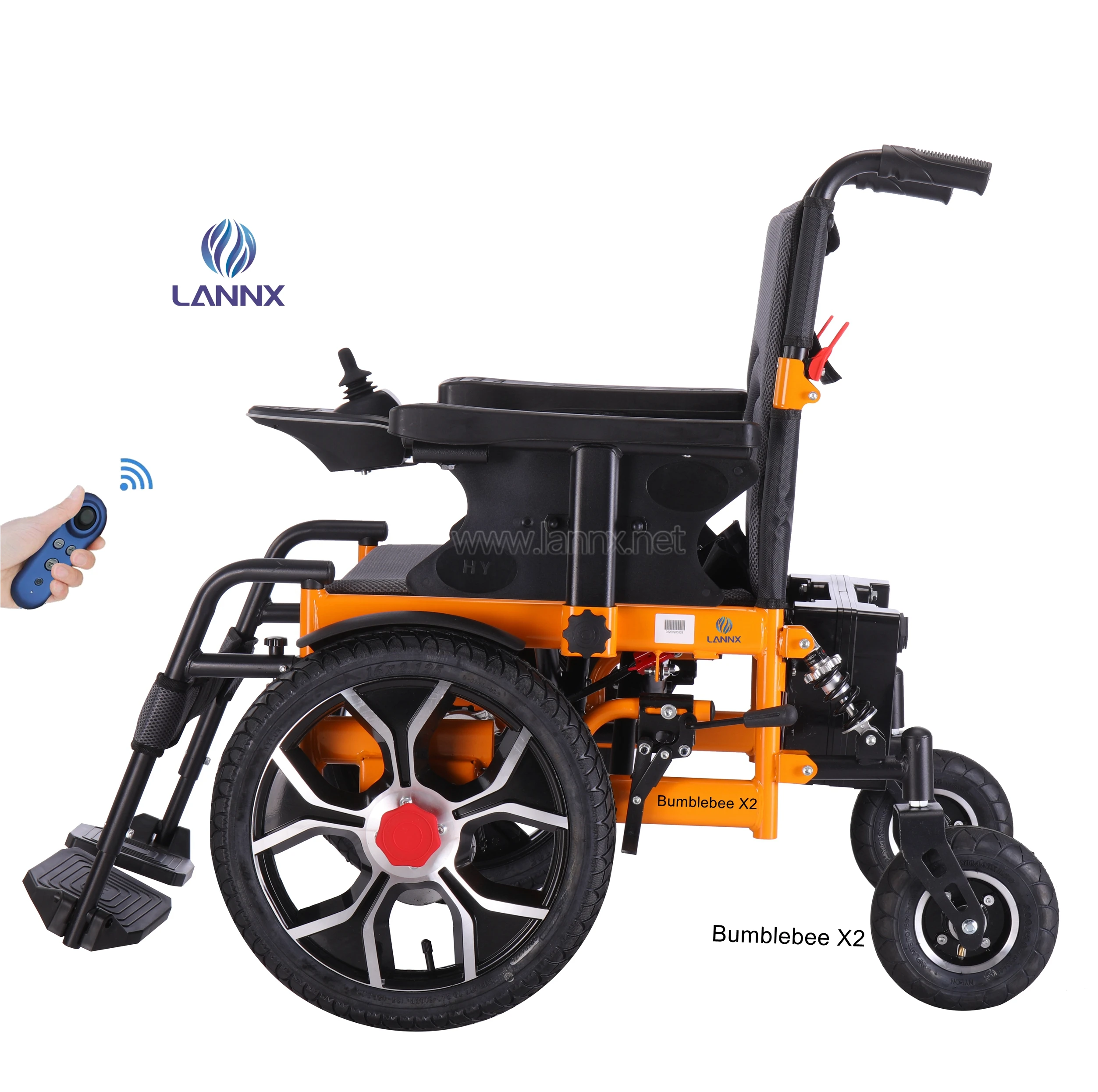LANNX Bumblebee X2 Foldable Electric Wheelchair for Disable NEW home use Lightweight Aluminum Alloy Portable Wheelchair