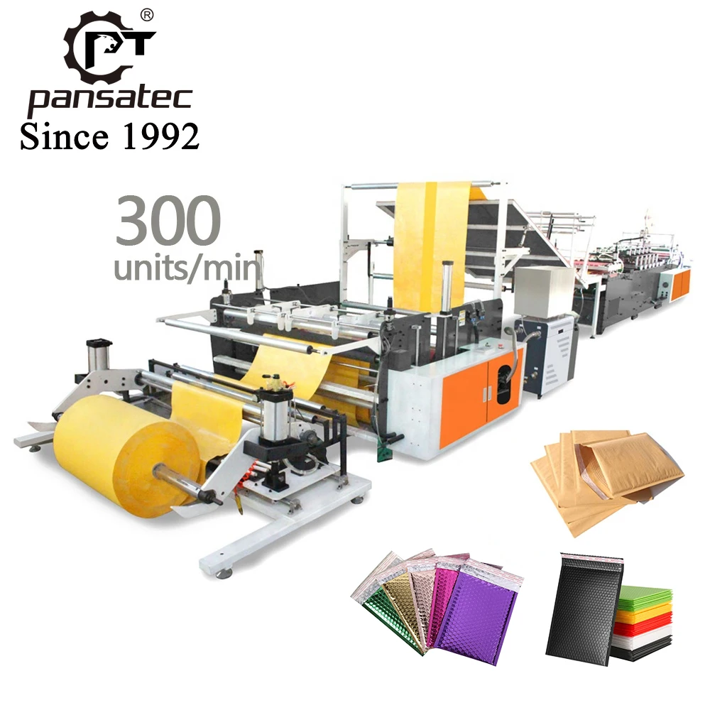 Pansatec Kraft bubble mailers make machine/Whole Sale Jiffy Bag making machine