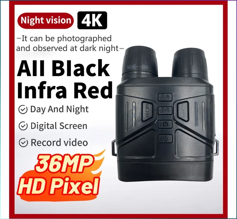 New 4K Binoculars Infrared Digital Hunting Scope NV4000 With Built In Battery Night Vision Goggles