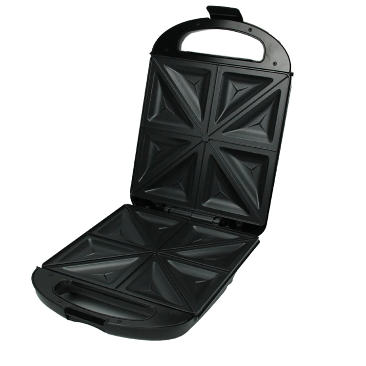 Breakfast Sandwich Maker with Fixed Plate Options (Sandwich, Waffle, Grill), Non-Stick Coating, and Stand Upright Storage