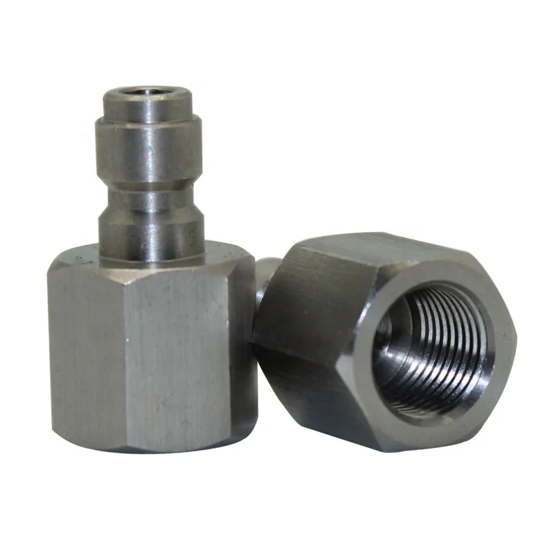 Paintball PCP Stainless Steel Quick Disconnect Male Thread M10 with Male Plug