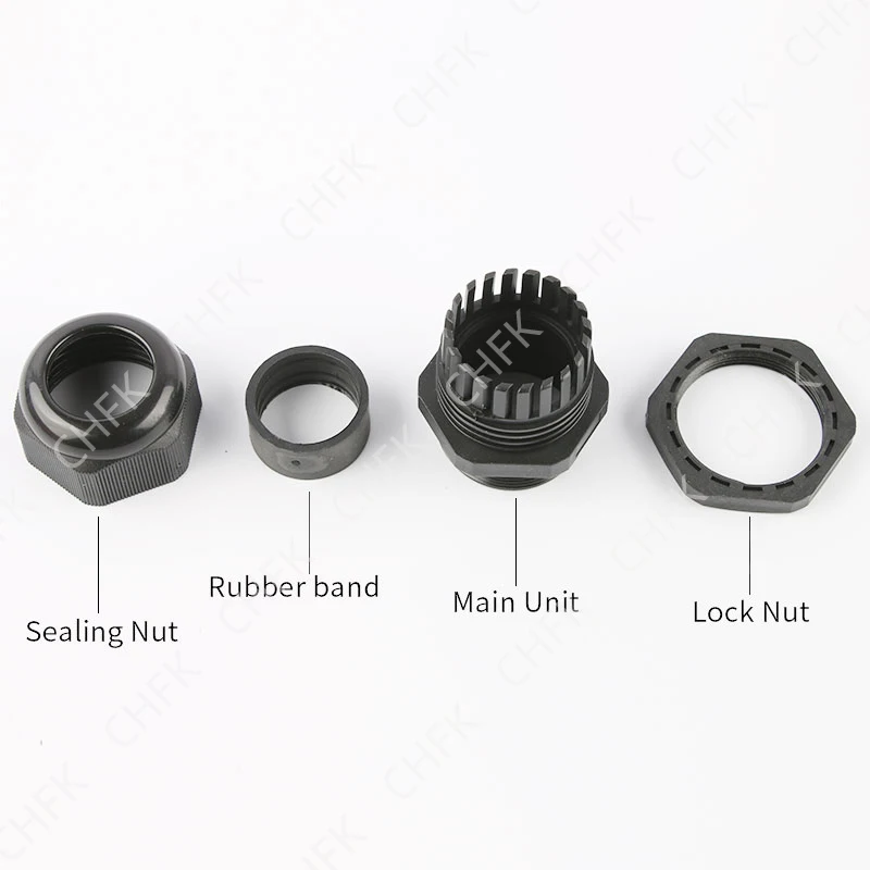 High quality pg series waterproof connector standard size plastic gland cable