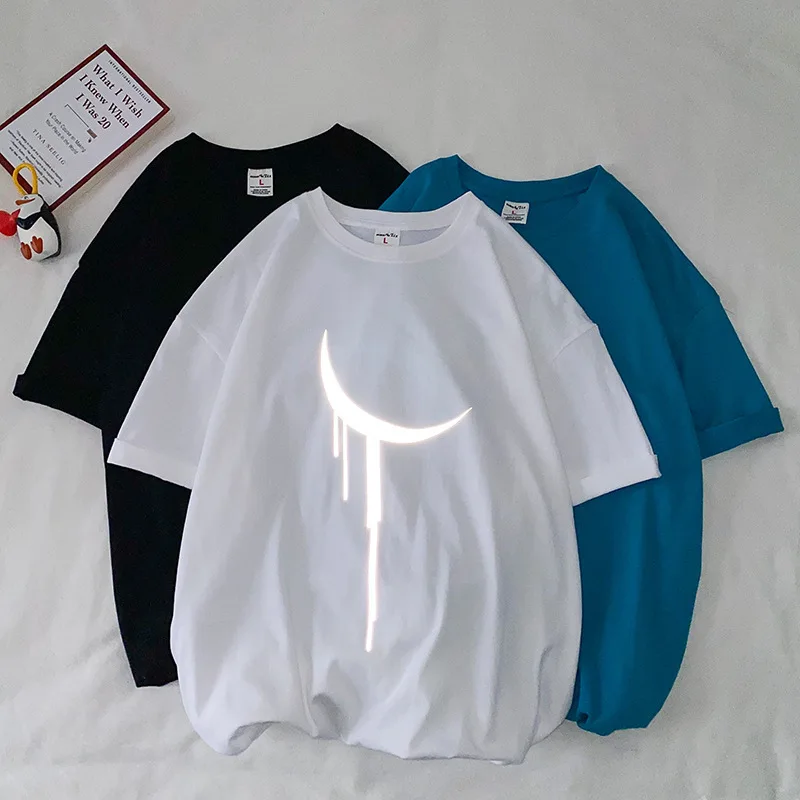 Fashion Round Neck Short Sleeve Shirt Men and Women T-shirt Plus Size Unisex Tee Tops