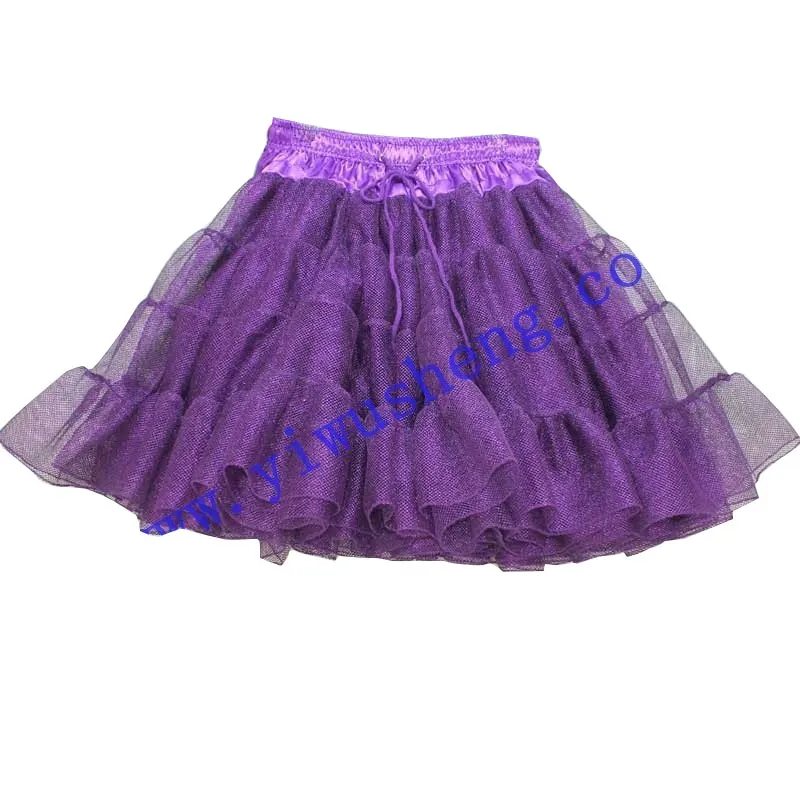 2021 Modern Magic Purple Tulle Adult Petticoat Women Transparent Long Skirt