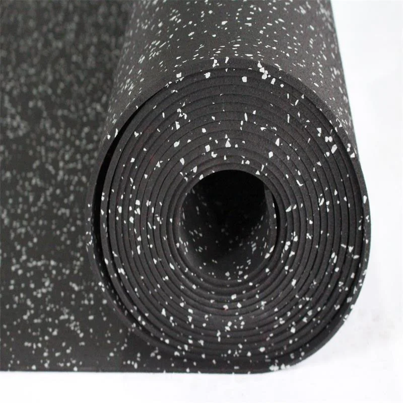 6MM 1/4 Inches Thickness Environmental Rubber Roll Sheet Flooring Home Commercial Gym Interlocking Rubber Tiles Mat