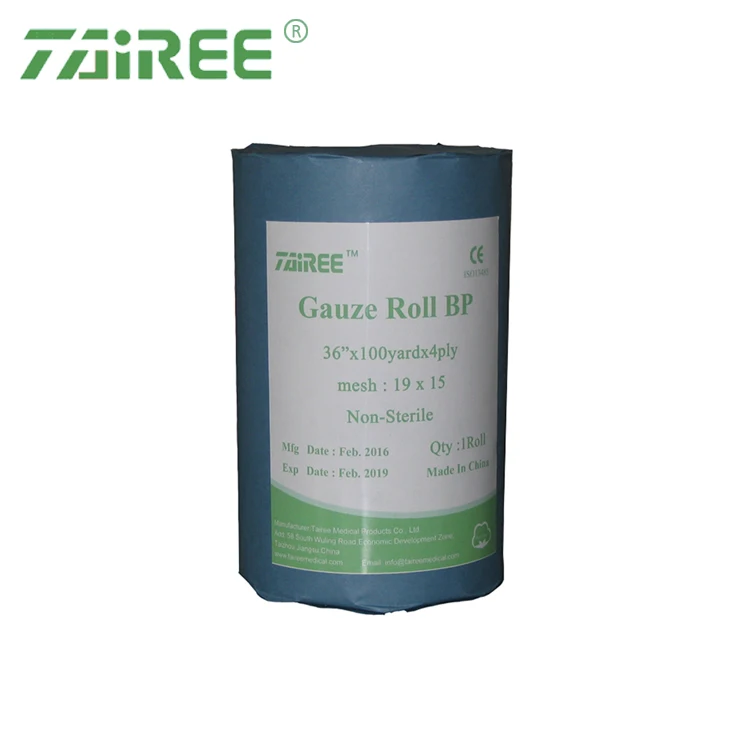 100% cotton absorbent medical gauze roll hospital gauze