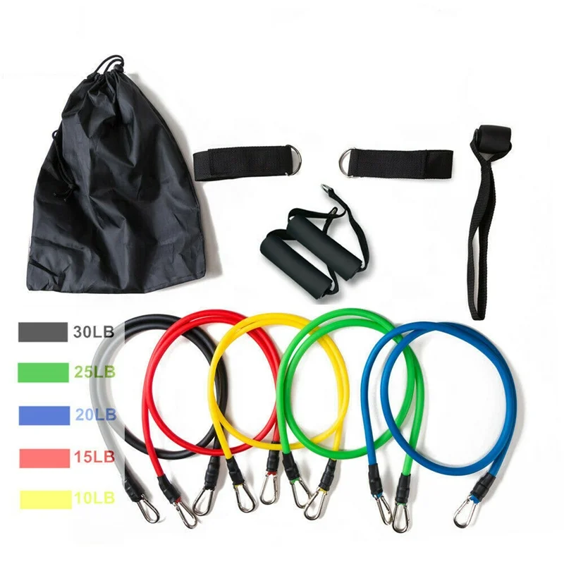 Вытяжная верёвка Из Латекса фитнес эластичные Йога пользовательские 11 шт. подтянуть Эспандеры комплект эластичные ленты для занятий спортом