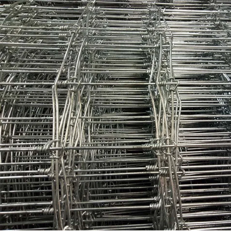 Galvanized Wire 1.2m height 50m 100m length fixed knot hinge joint hog wire fencing roll price