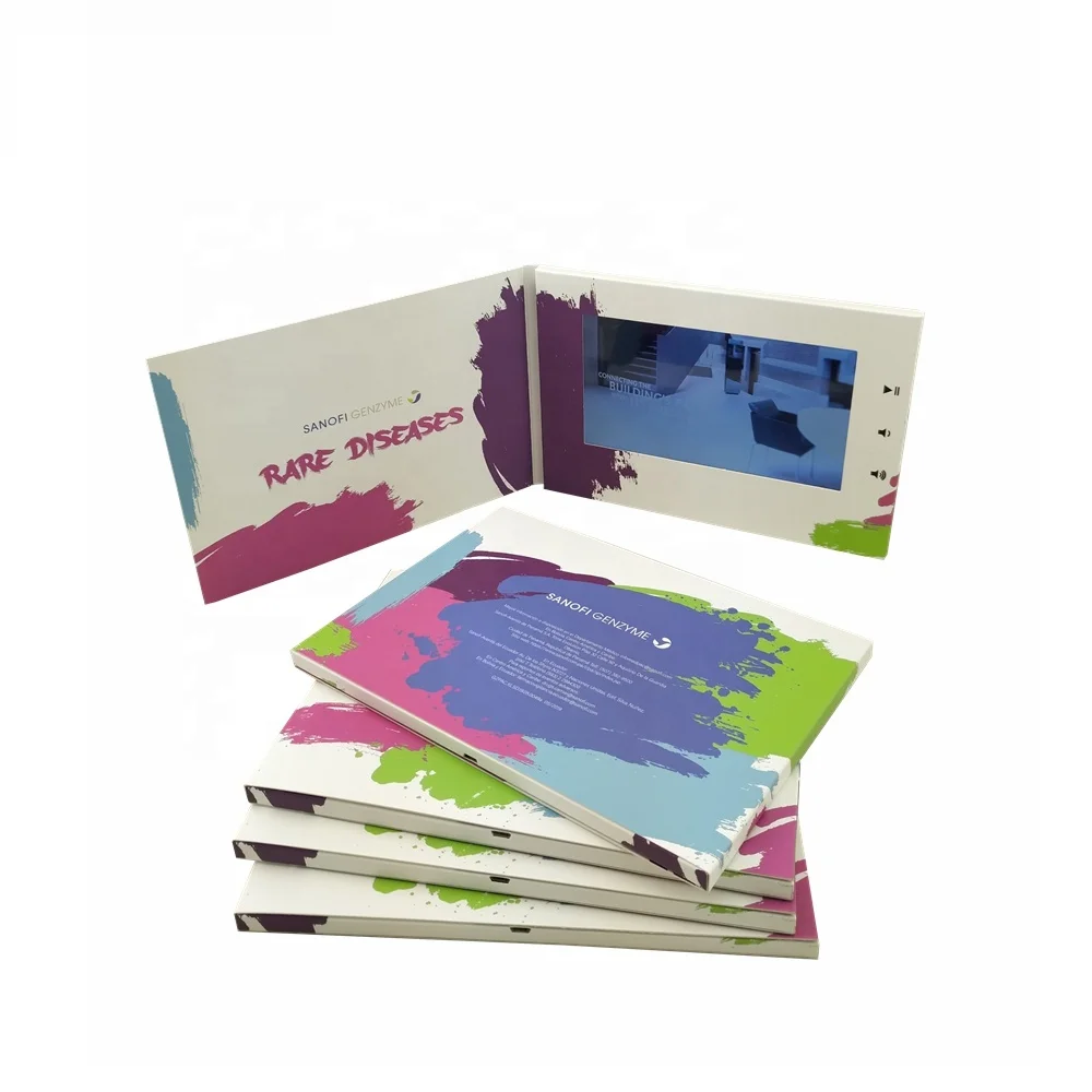 2021 Lcd Screen TFT Video Greeting Card/Advertisement Lcd Autodyne Video Brochure/Business LCD Card