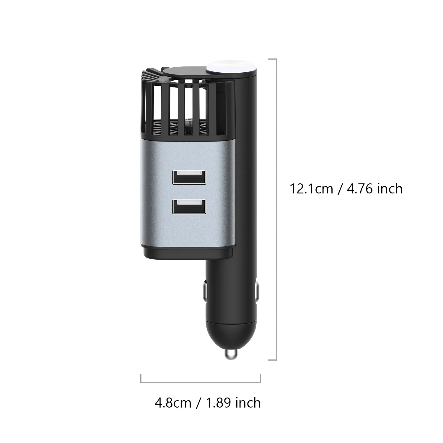 Автомобильный мини-воздухоочиститель 12 В 24 2 в 1 с двумя USB-портами
