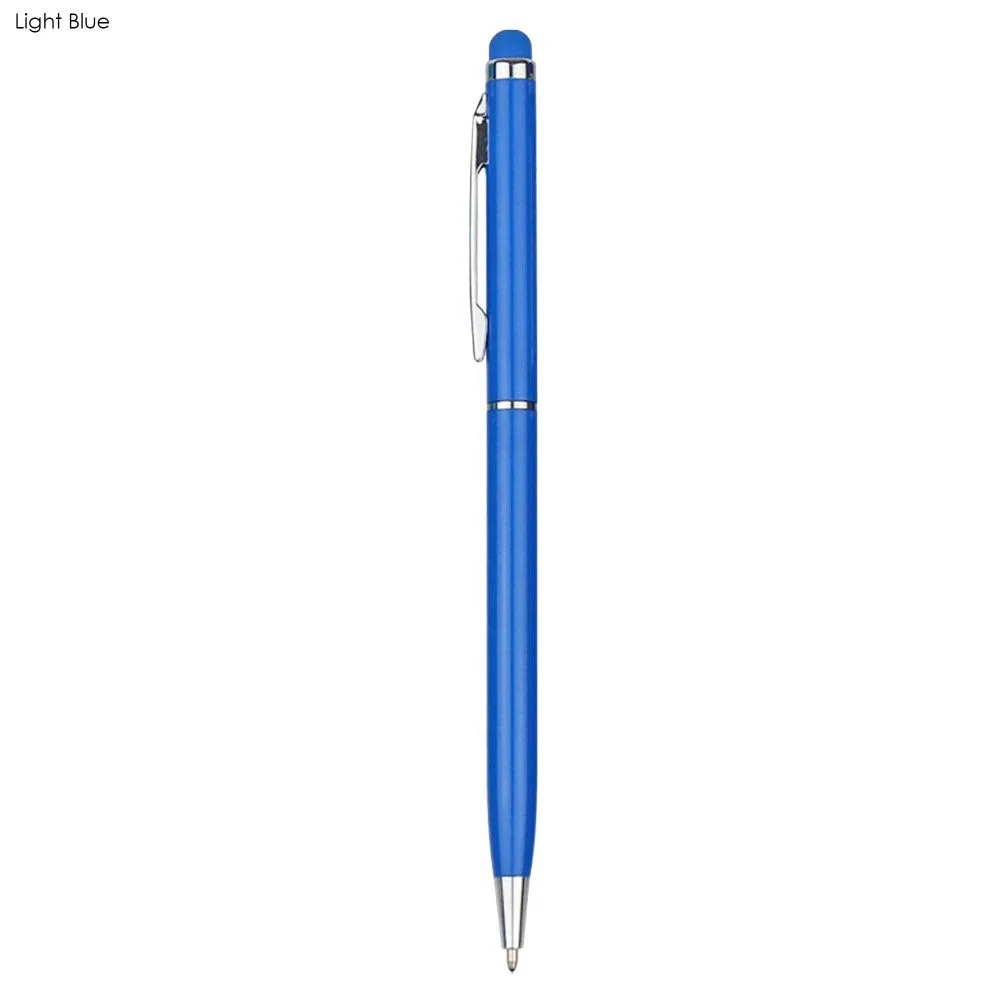 Stainless Steel Stylus Pen with Coloured Chrome Twist Action Long and Thin Pen SP007 Promotional Gifts Stylus Metal Pen in Stock