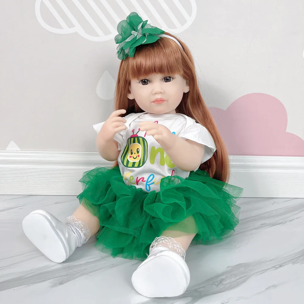 22inch reborn baby dolls cute boneka full body silikon realistic baby toy for children gift