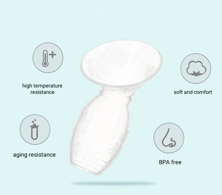 Hot Selling BPA Free Silicone Manual Breast Milk Collector Breast Pump Mother Care Products