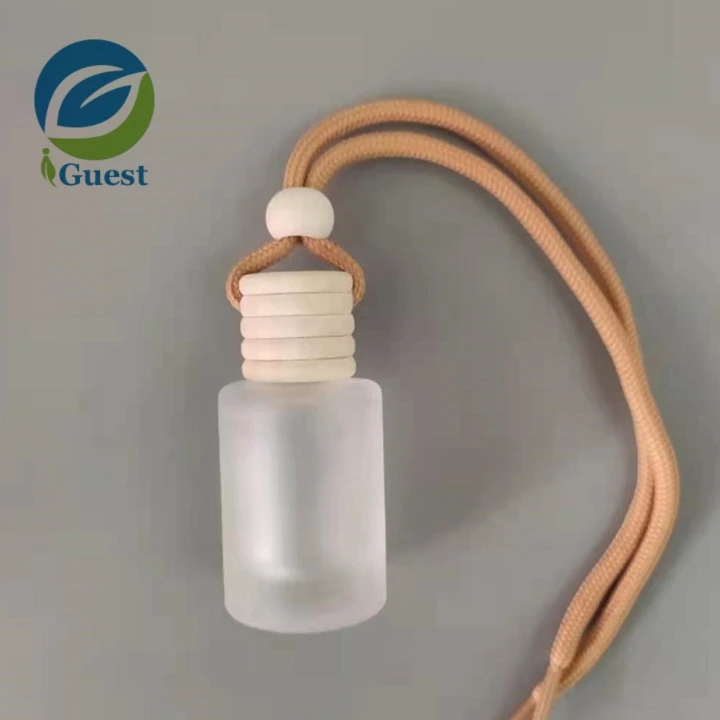 Tubular frosted hanging diffuse car bottles square car bottle