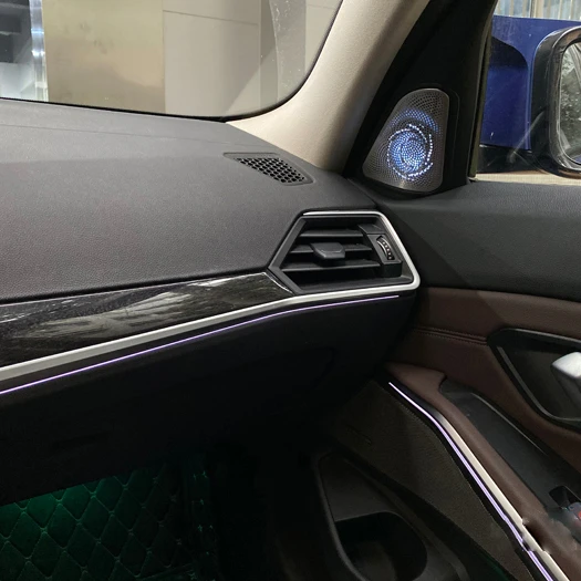 Car Diamond Tweeeter Design 11 Colors Ambient Light Car Audio Speaker & Horn For BMW 3 Series G20