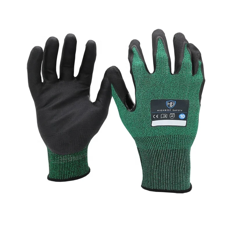 SE CNF816 18 gauge lightweight cut resistant level B micro foam nitrile palm coated gloves paper glass industry safety gloves