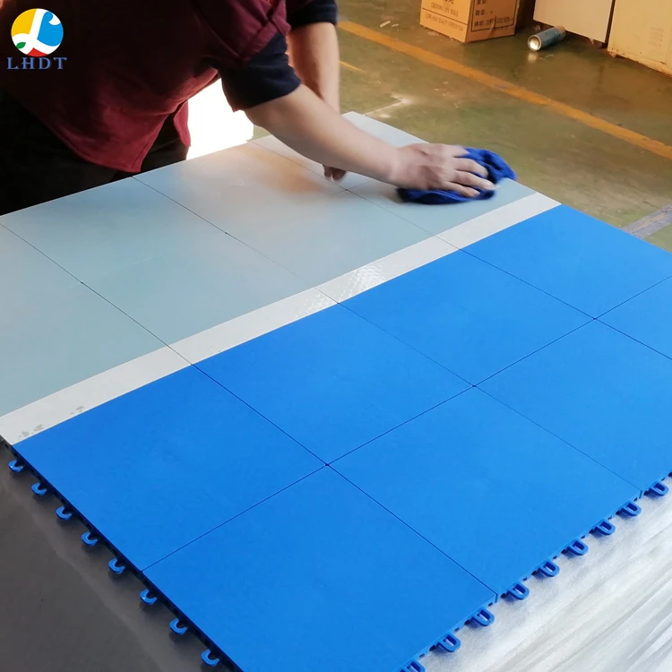 Plastic Modular Multi purpose  Sports Flooring Tiles Assembled Interlocking floor Outdoor for Half Basketball court flooring