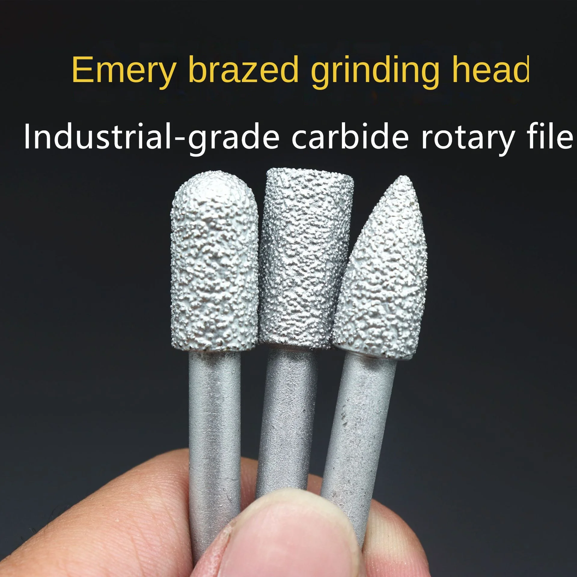 Brazed Diamond Grinding Head 6mm Coarse Sand Stone Fine Alloy Abrasive Disc Metal Carving Jadeite Sandstone Peeled Grinding Rod