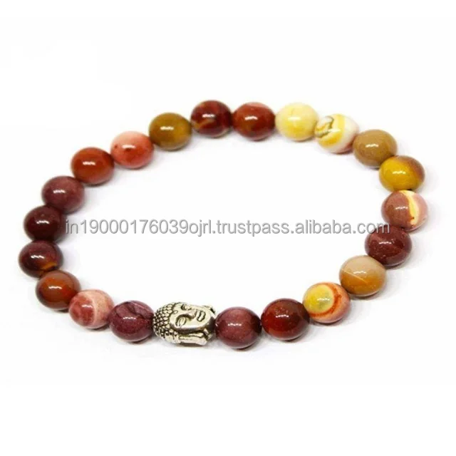 wholesale natural stone agate crystals mookaite jasper healing 8mm wholesale supplier crystals bracelet for sale