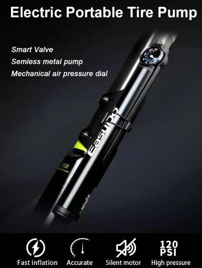 Rechargeable Portable Electric Mini Bicycle Air Pump Ball Bike Tire Inflator Air Compressor Battery Powered Bicycle Pump
