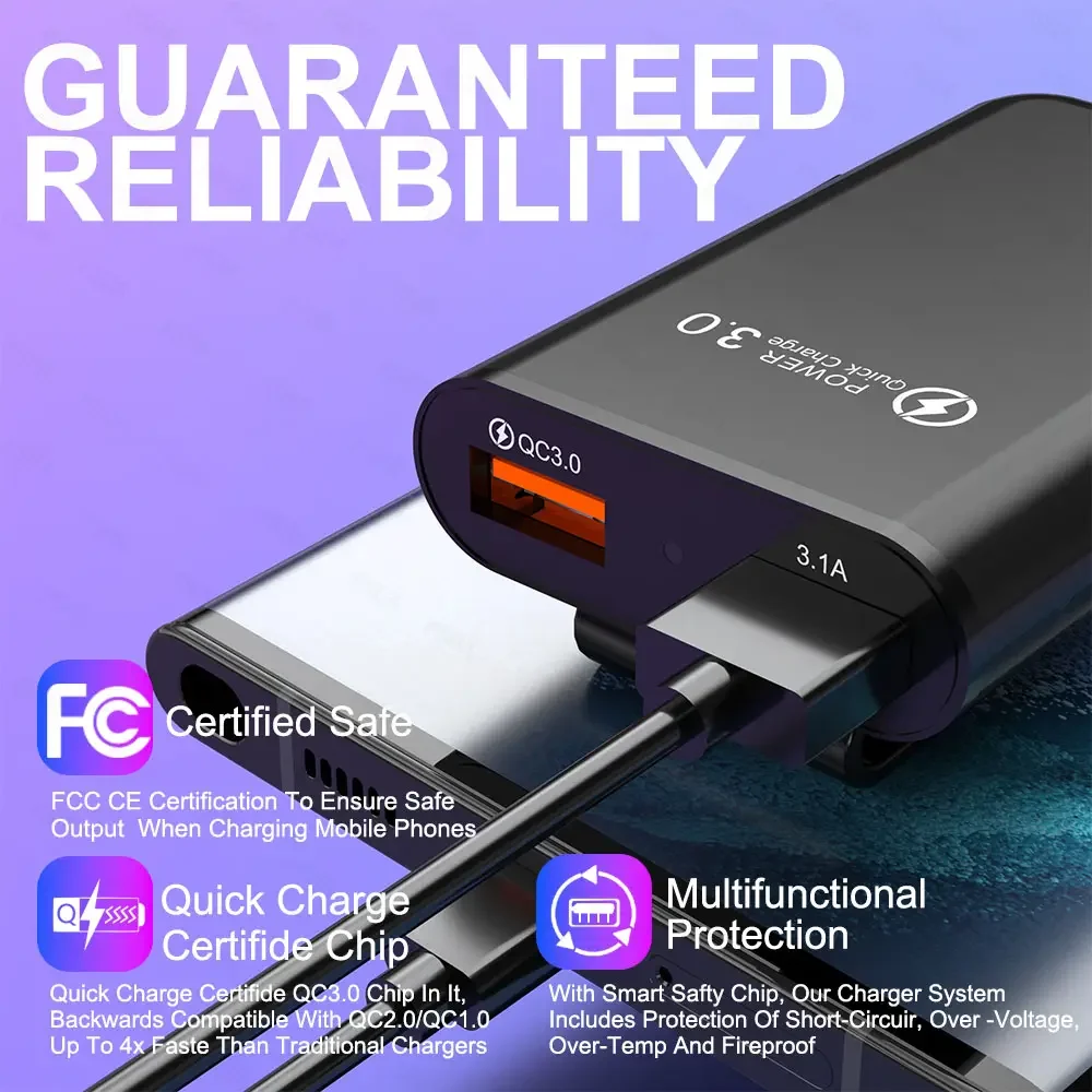 PSDA 1PCS OEM 3.1A Fast charging 4 Ports Quick Charge Mini Cigarette USB Lighter Charger Power Socket For iPhone 15 Car Charger