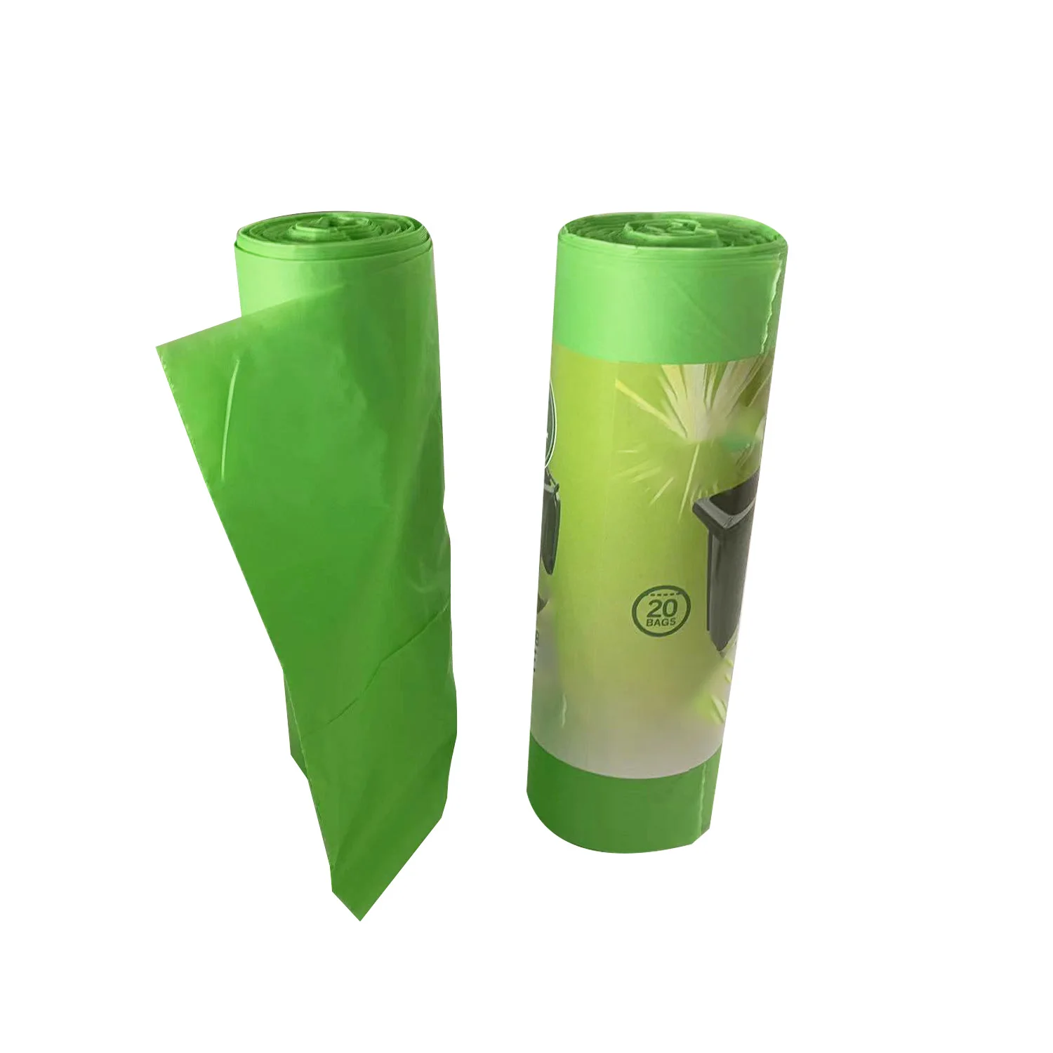 Custom Biodegradable PLA Plastic 3mil Small Trash Bags 13 33 Gallons Packaging Can Liner Rolls