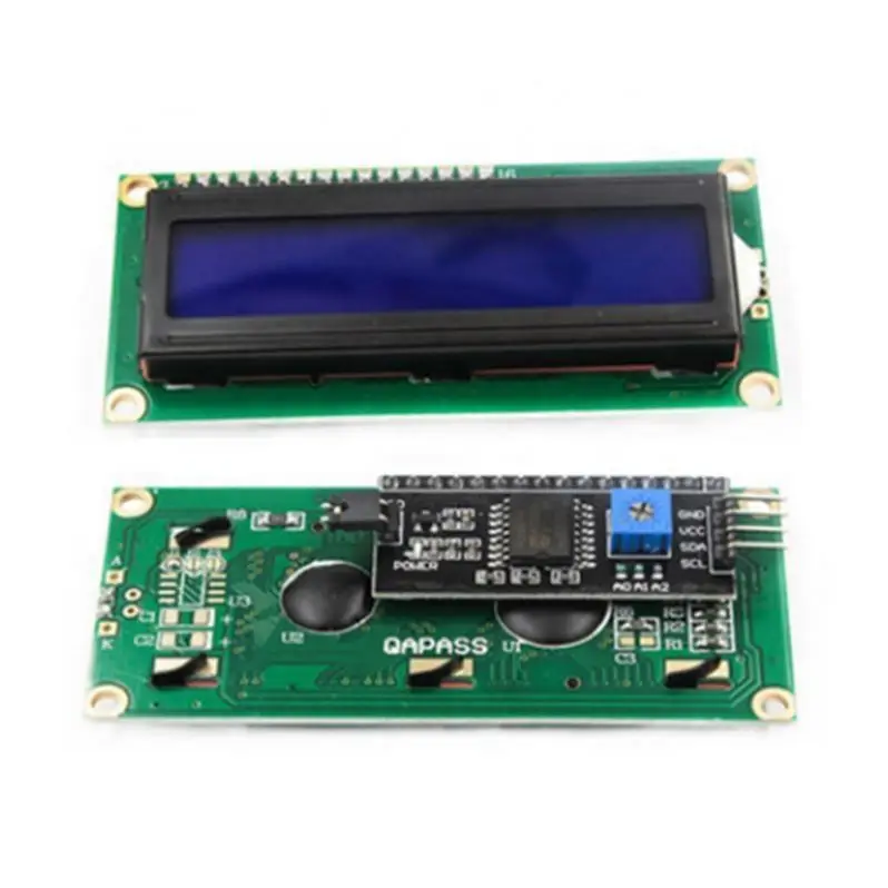 JC LCD 1602A 5V Blue Screen with IIC/I2C White Code Blacklight 16x2 LCD Monitor Module LCD1602 green lcd