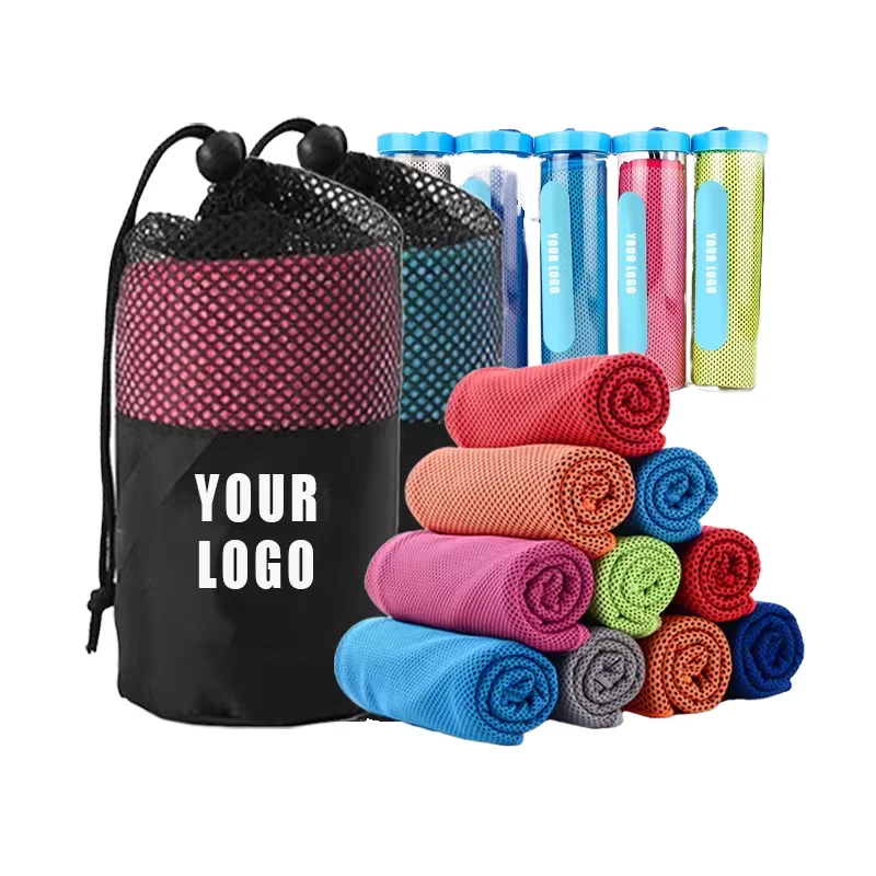 hot selling microfiber quick dry solid color cooling towel absorbed sport towel