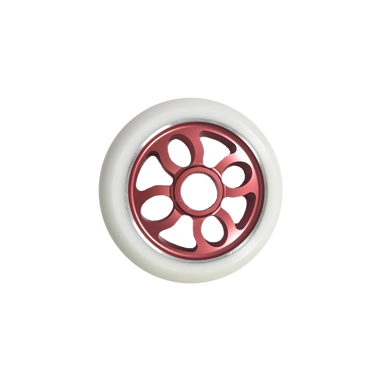 Профессиональные колеса для скутера 110 мм с сердечником из сплава с ЧПУ и полиуретановой шиной с отскоком 90% для трюкового скутера для взрослых