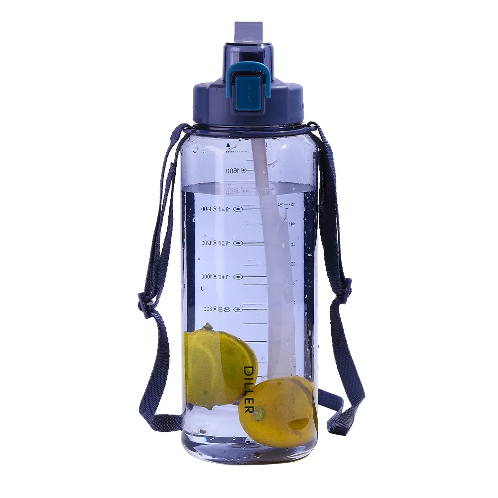 BPA Free 1L/2L/4L 1 Gallon Plastic Drink Bottles Motivational  Fitness Sports Water Bottle With Time Marker 2L