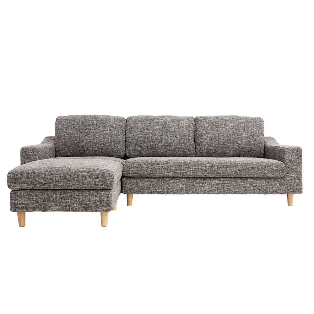 
Factory Outlet MOQ 1 New Design 254*93~168*78/73*73*43 cm Grey L Shape Sofa for Living Room 