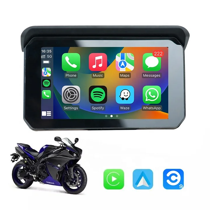 Ottocast CarPlay Lite C5 SE портативный мотоцикл GPS беспроводной CarPlay/Android Авто экран IPX7 водонепроницаемый