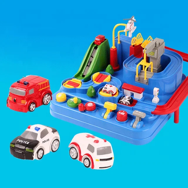 Tik Tok Same Adventure Car Kids Slot Toy Big Train Set Race Tracks Rail Car Adventure Railway Track Toys For Kids Game