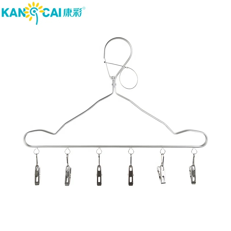 
Metal cloth rack hanger for velvet skirt with stainless steel clips 
