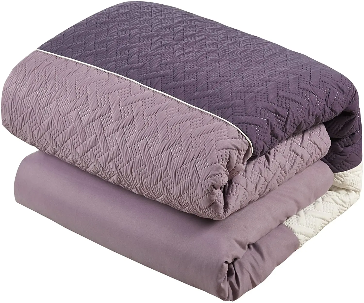7 Piece detailed quilted embroidered stitching Bag Bedding Queen