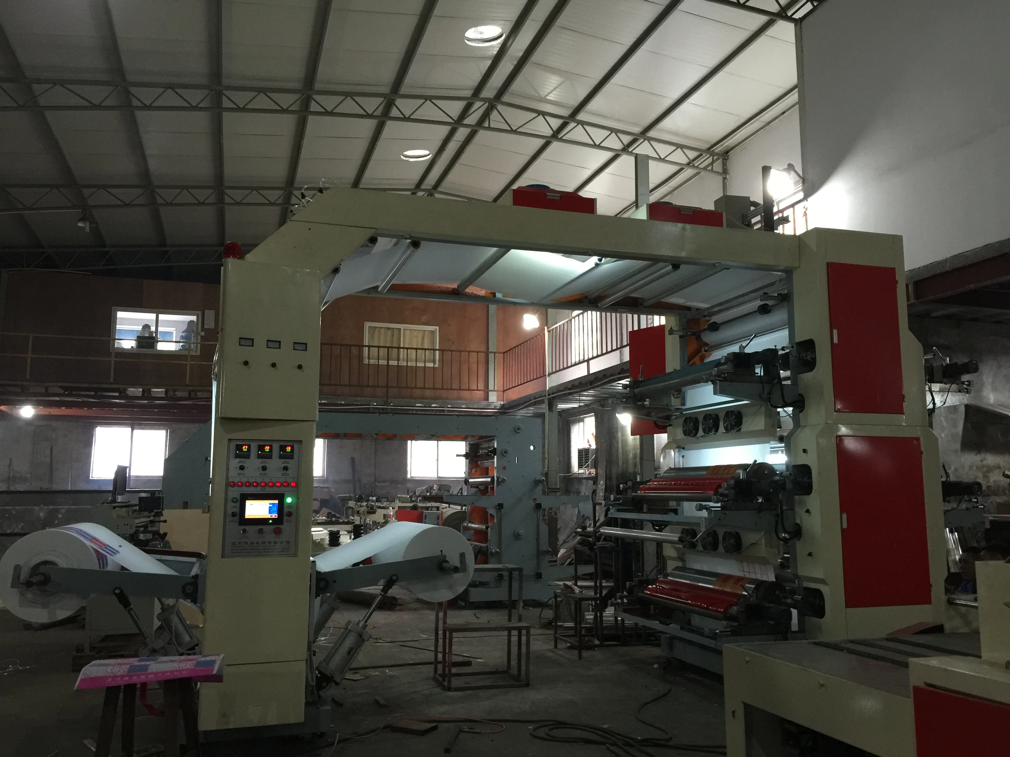 Non woven bag 2 4 6 colour printers flexo printing machine