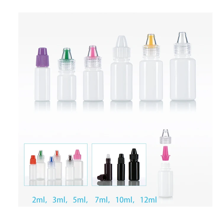 wholesale PE plastic eye drop bottles squeeze dropper bottle