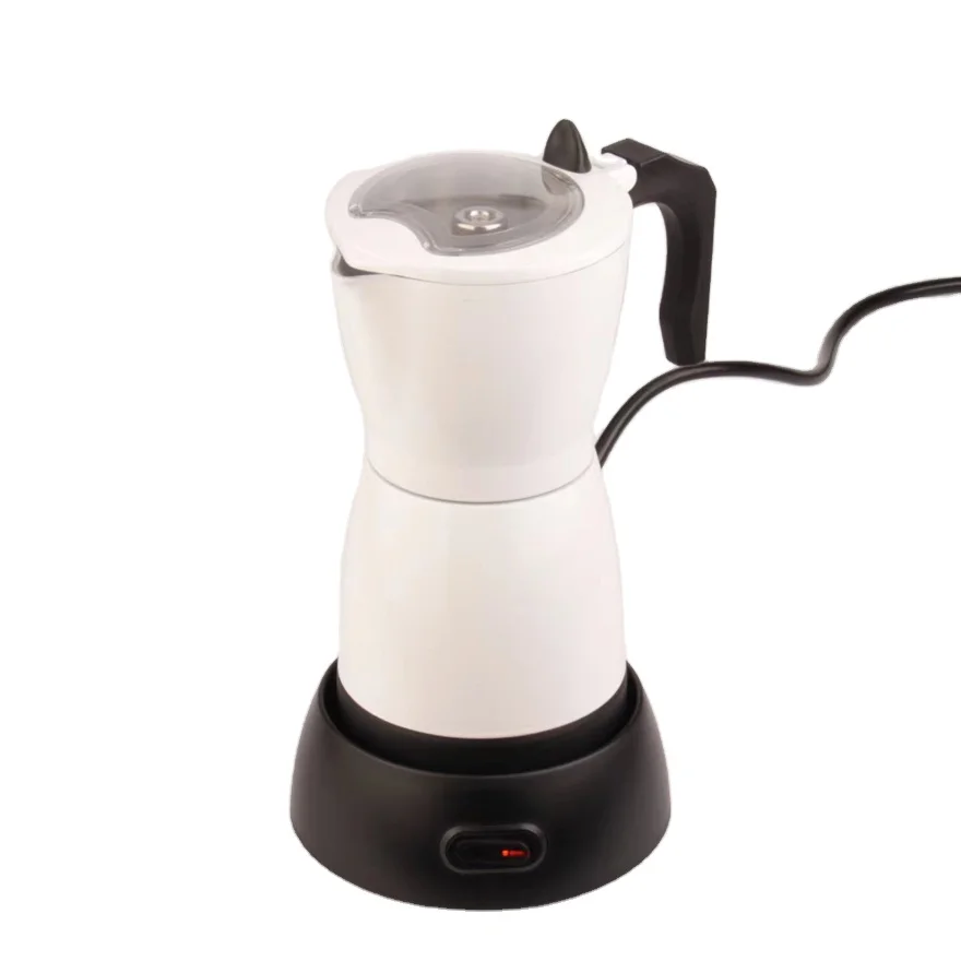 Electric 3-6 cup Aluminum One Touch Automatic moka coffee maker